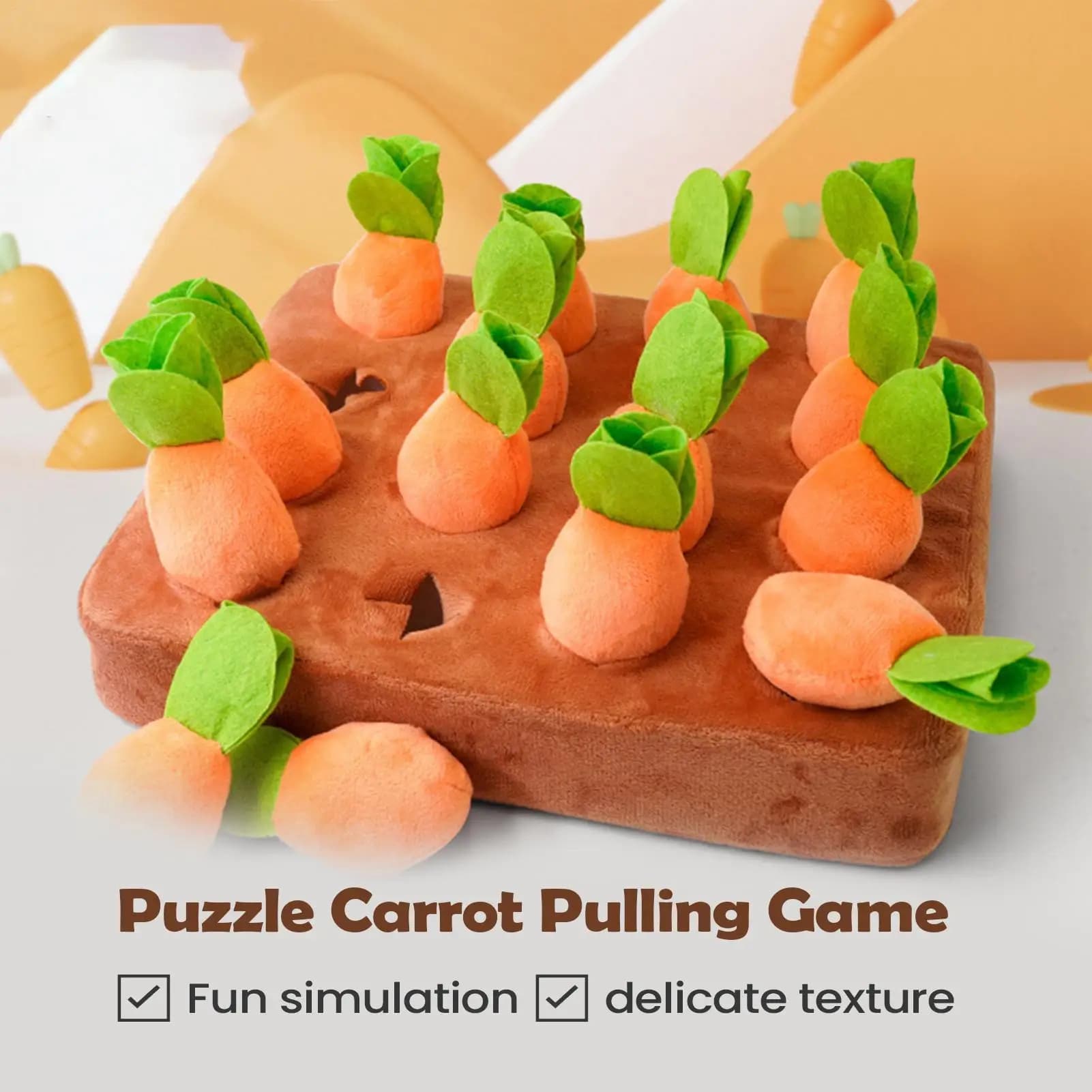 Giocattolo erogatore di dolcetti per cani Alimentatori interattivi a forma di carota Puzzle per cani Giocattoli per cuccioli di animali domestici Snack per interni ed esterni