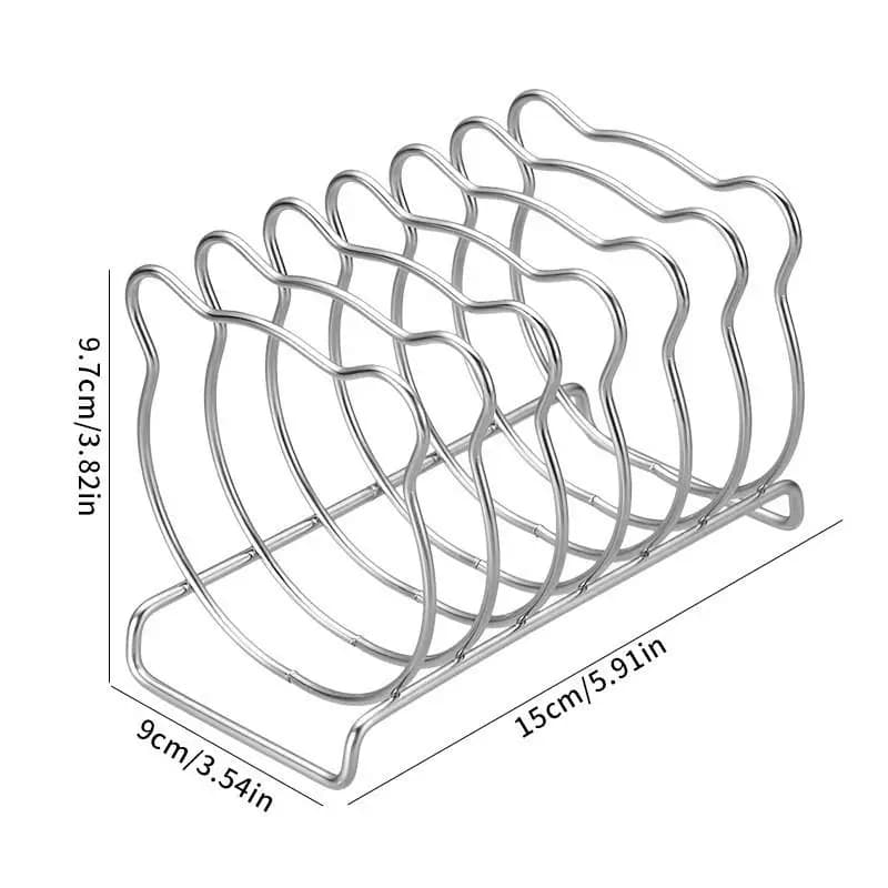 1Pcs Safe Healthy Food Display Rack Air Fryer Accessories Kitchen ToolStainless Steel Toast Bread Rack Cooling Grid Rectangular