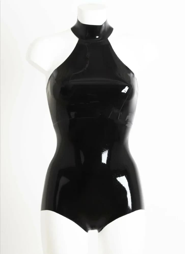 Catsuit in Lattice Naturale Fatto a Mano Sexy Senza Maniche per Donna e Uomo, Costume in Gomma Senza Cerniera, Body per Feste e Cosplay