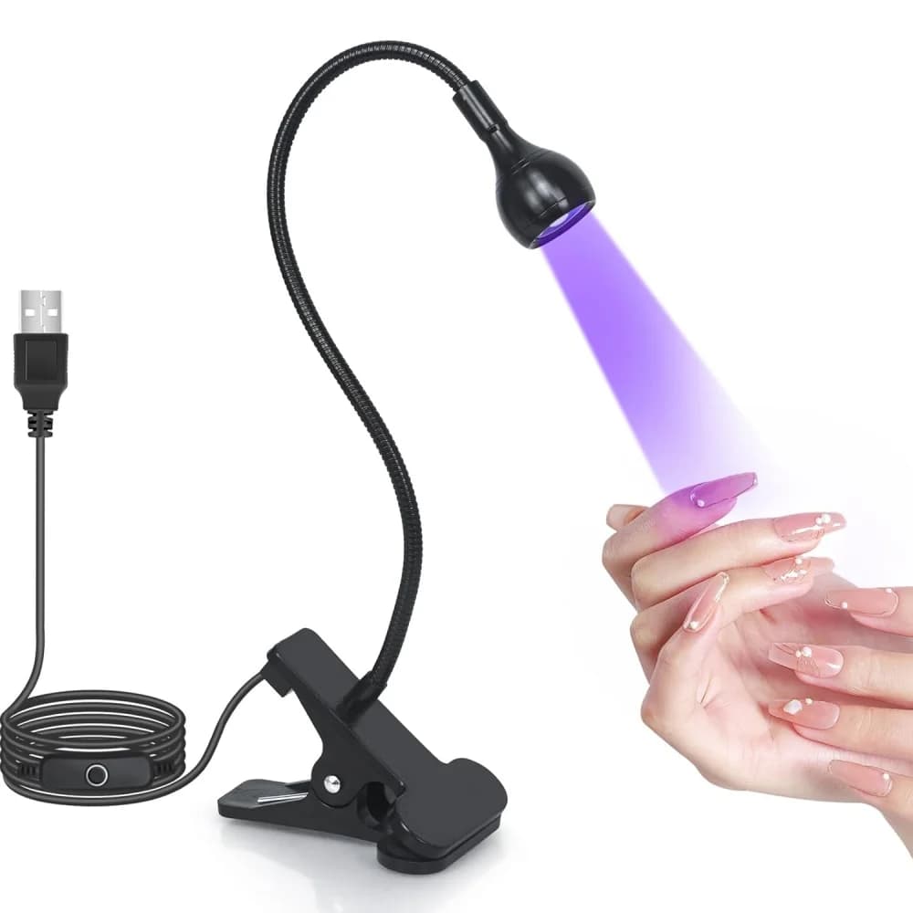 395nm LED Flash Polimerizzazione Lampada UV Usb Ultra Lampada Gel Unghie Asciugatrice Lampada Nera UV LED Lampada per unghie Nail Manicure Asciugatrice Polimerizzazione Torcia