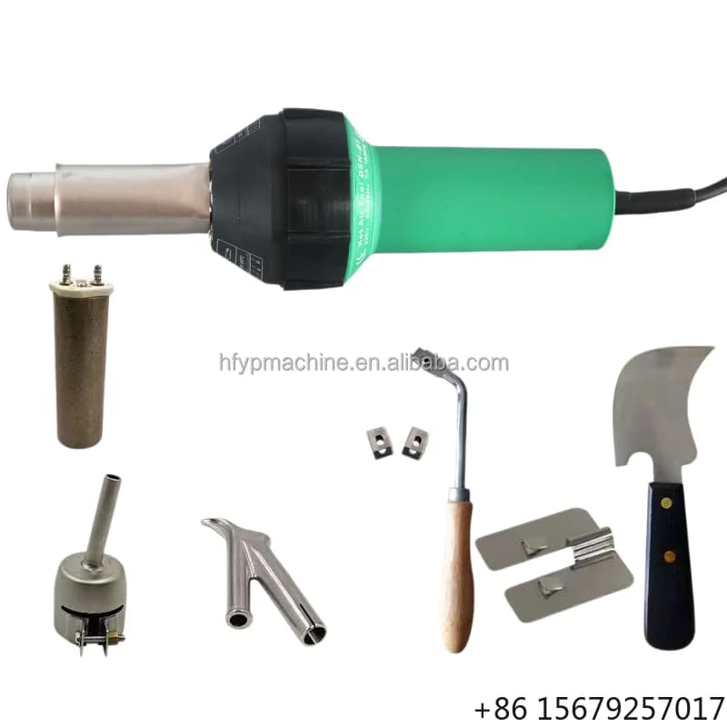 1600W Industrial Plastic Welding Heat Gun Handheld Hot Air Torch for PVC Vinyl Sports Plastic Floor Installation Welding Tool