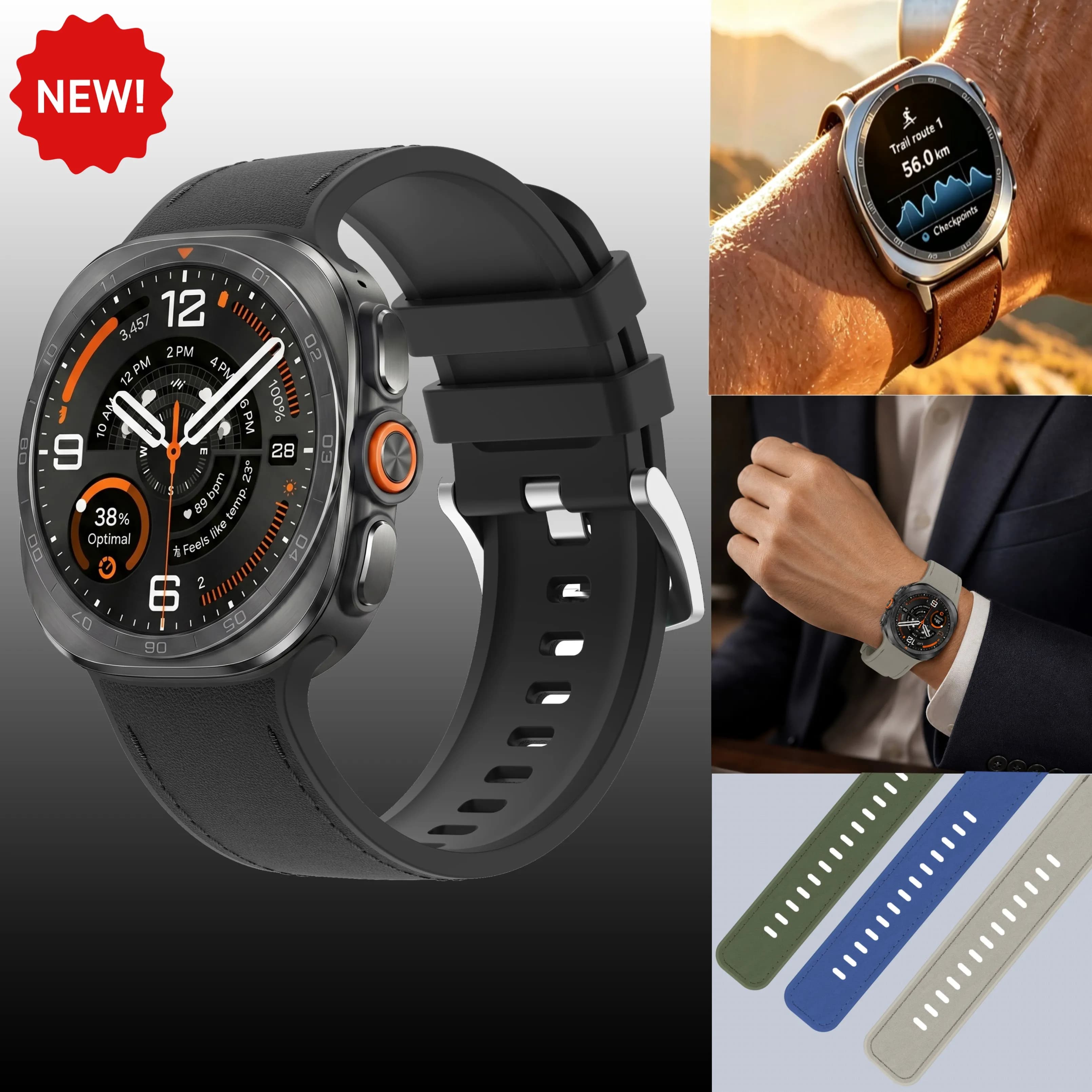 Official Silicone Strap for Samsung Galaxy Watch Ultra(2025) 47mm Sport Bracelet Correa Galaxy Watch Ultra 2 Band Accessories
