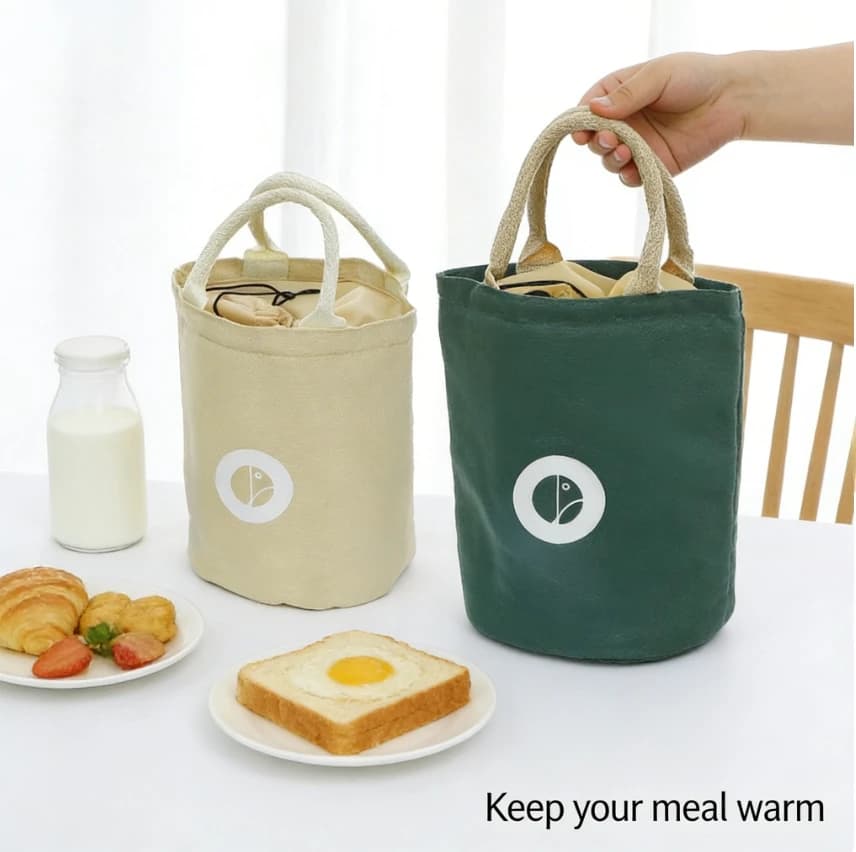 Borsa Termica Impermeabile per Pranzo, Borsa Termica Semplice con Isolamento in Alluminio Rinforzato per Studenti e Lavoratori d'Ufficio