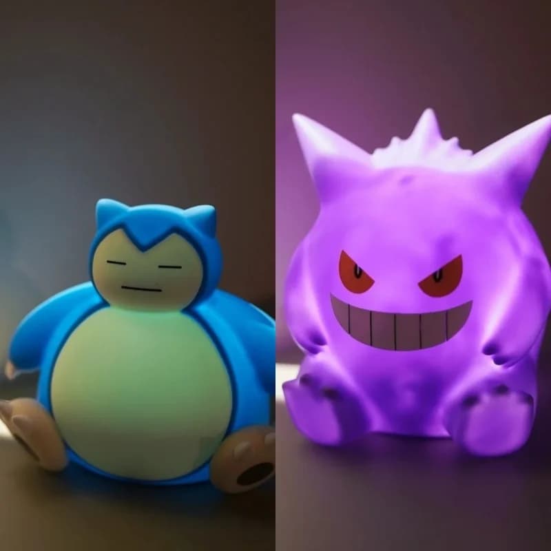 Pokemon 2025 Gengar Snorlax Nightlight Silicone Soft Material Exquisite Gift Box Toy for Birthday Valentine's Day Home Decor