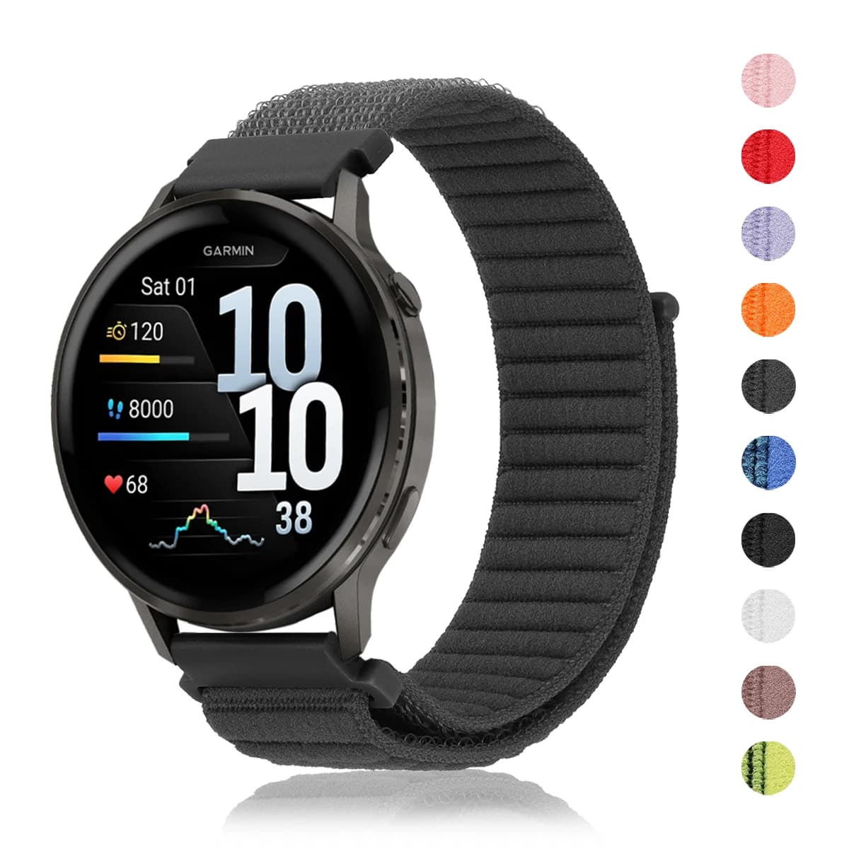 20 22mm cinturino in nylon per Garmin Venu 4/Forerunner 570 265 255 165 cinturino musicale Vivoactive 6 5 4/Venu 3 2 Sq2 braccialetto intrecciato