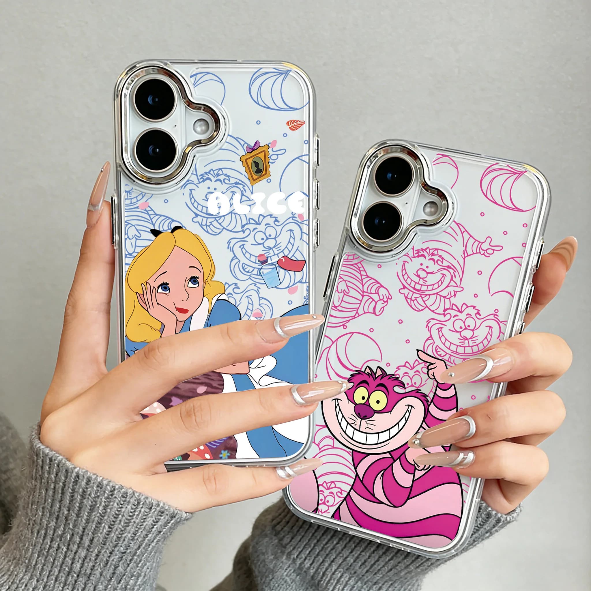 Cartoon Princess Alices Phone Case for iPhone 17 16 16 15 14 13 12 11 mini Pro Max X XR XSMAX 8 7 Air Plus Transparent Soft