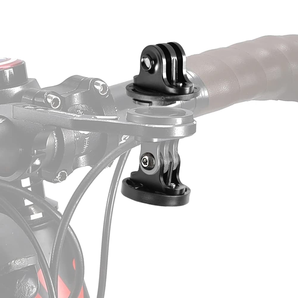 Supporto per fotocamera sportiva per bici supporto per Computer in lega di alluminio supporto per fotocamera con staffa per luce anteriore stabile per ciclismo per interfaccia bordo Garmin