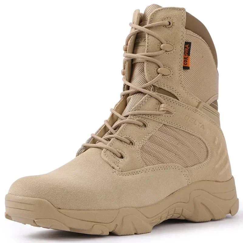 Nuovi stivali da combattimento leggeri a collo alto, scarpe tattiche da trekking, stivali da deserto resistenti all'usura per forze speciali, inverno 2026
