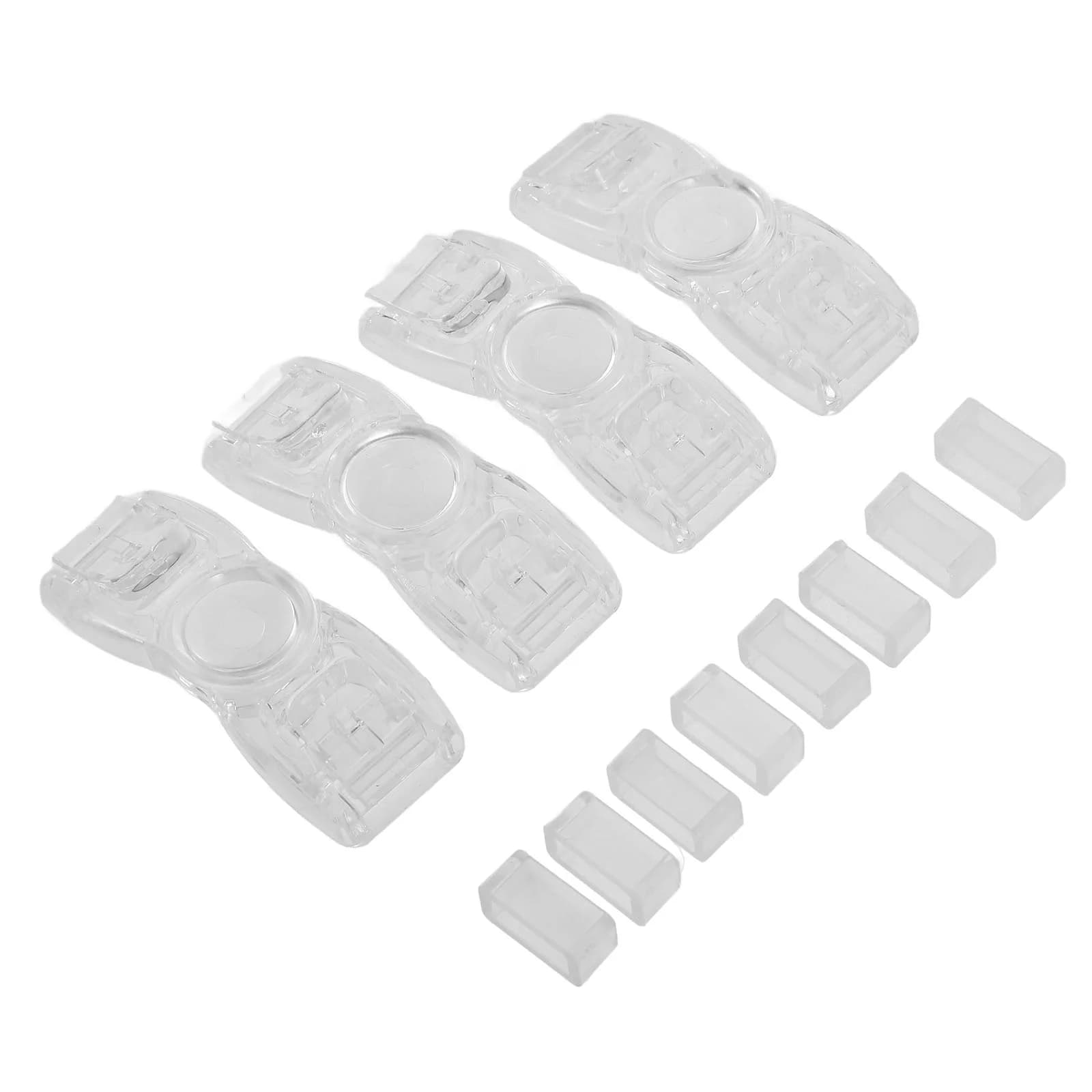 4 pieces of durable plastic swim glasses, buttons, wear-resistant buckles, strap accessories, water sports glasses
