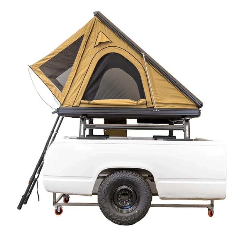 Tenda da Tetto per Campeggio e Auto, Impermeabile, in Alluminio, con Tetto Rigido Triangolare