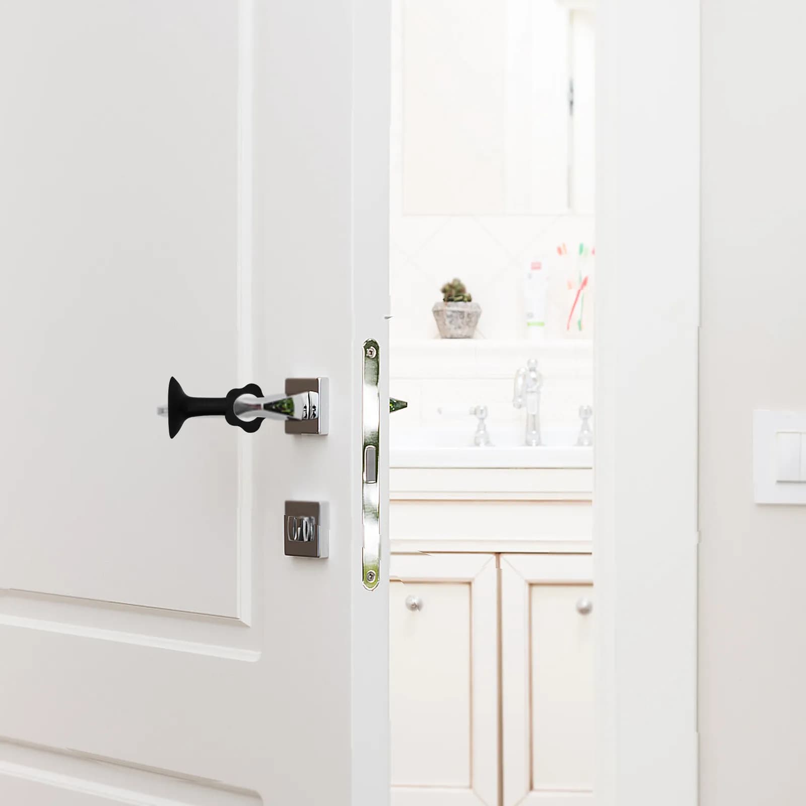 Set di 4 Protezioni in Silicone per Porte e Pareti, Fermaporte, Ammortizzatori per Maniglie, Riduzione del Rumore, Protezione Murale per Casa