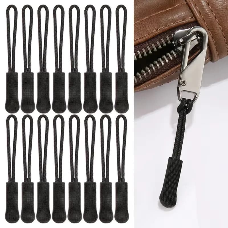 10/20pcs Closing Head Flash Extension Cable Tag Tira Slider Cable Corda Extractor Extremity Block Zip Clip Buckle Head Pull the Cable For Bag