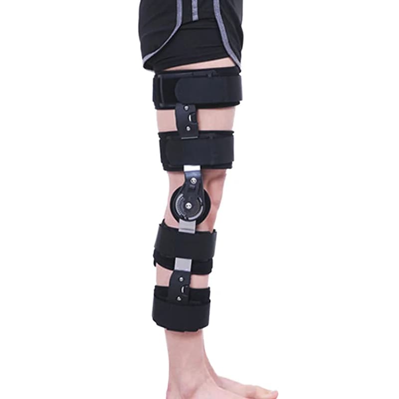 Ginocchiera sportiva incernierata in nylon regolabile per bambini Comodo supporto di compressione OA per bambini