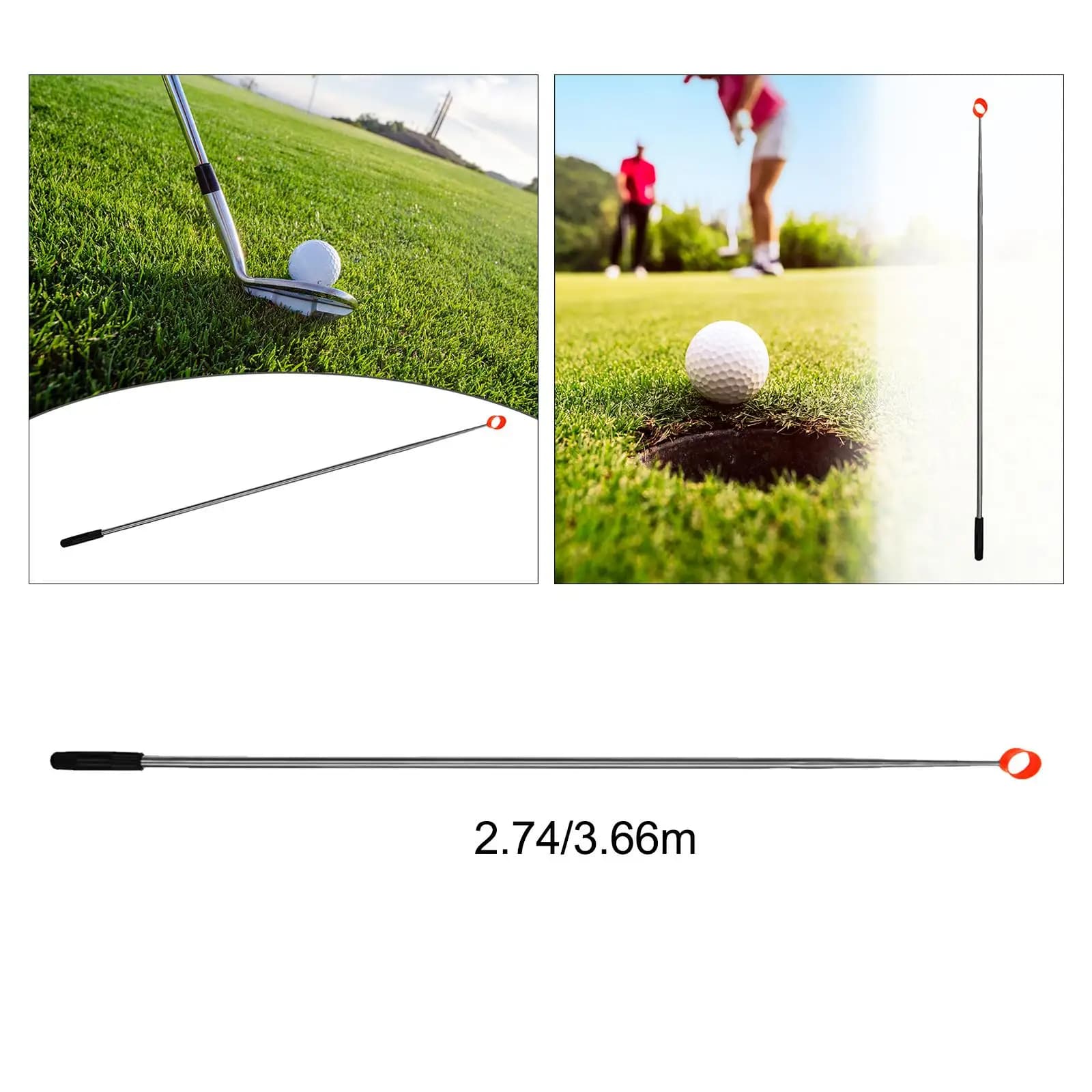 Raccoglitore di Palline da Golf, Strumento Retrattile per Allenamento Golf, Attrezzo per Recupero Palline, Regalo per Golfisti