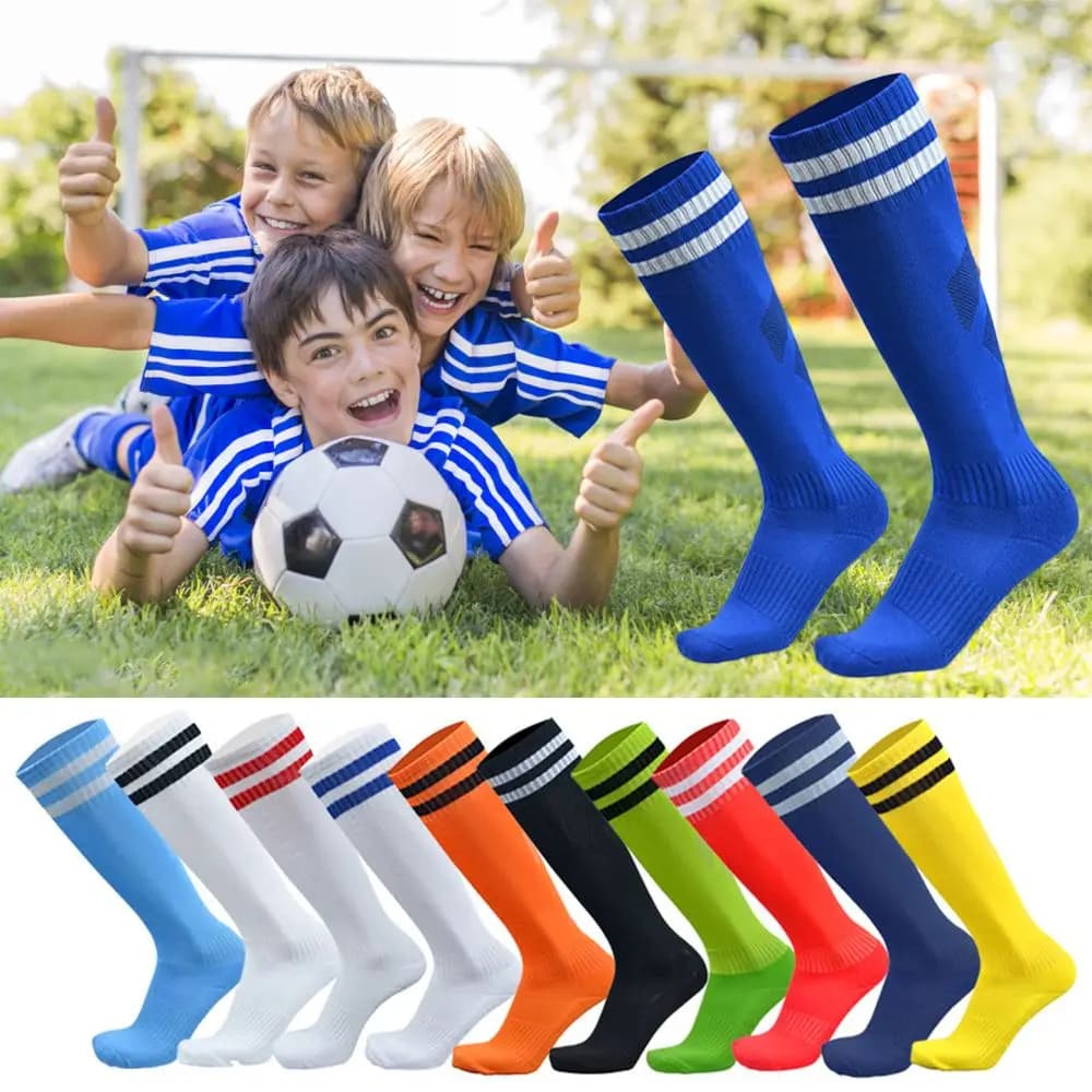 1 paio di calzini sportivi da calcio Calzini da calcio antiscivolo per bambini Calzini da fitness da corsa all'aperto