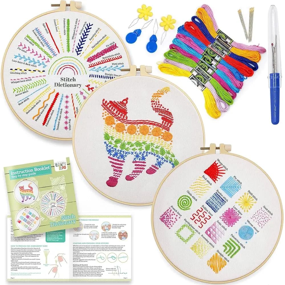 Kit di ricamo per principianti, kit punto croce per principianti, kit di ricamo per adulti, kit punto croce per principianti