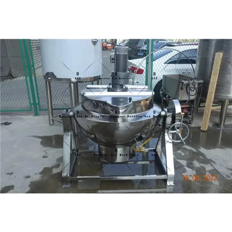 Bollitore Industriale in Acciaio Inox da 100L 200L con Agitatore, Pentola per Zuppe, Bollitore per Miscelazione e Cottura