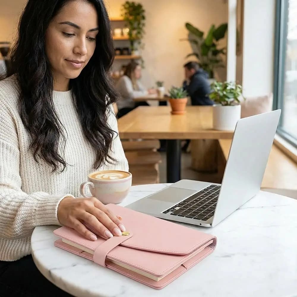 Folding Taking Notes A5 Notebook Thickening PU Leather Diary Notebook Loose-leaf Durable Agenda Organizer Weekly Monthly Planner