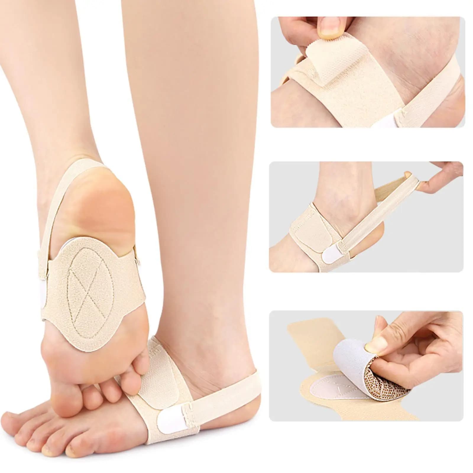 Supporto per Arco Plantare con Cuscinetto in Gel per Sandali, Scarpe e Yoga