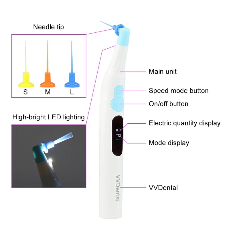 Nuovo Irrigatore Endodontico Sonico RW-7 per Pulizia del Canale Radicolare e Rimozione di Macchie Calcificate con Schermo Display