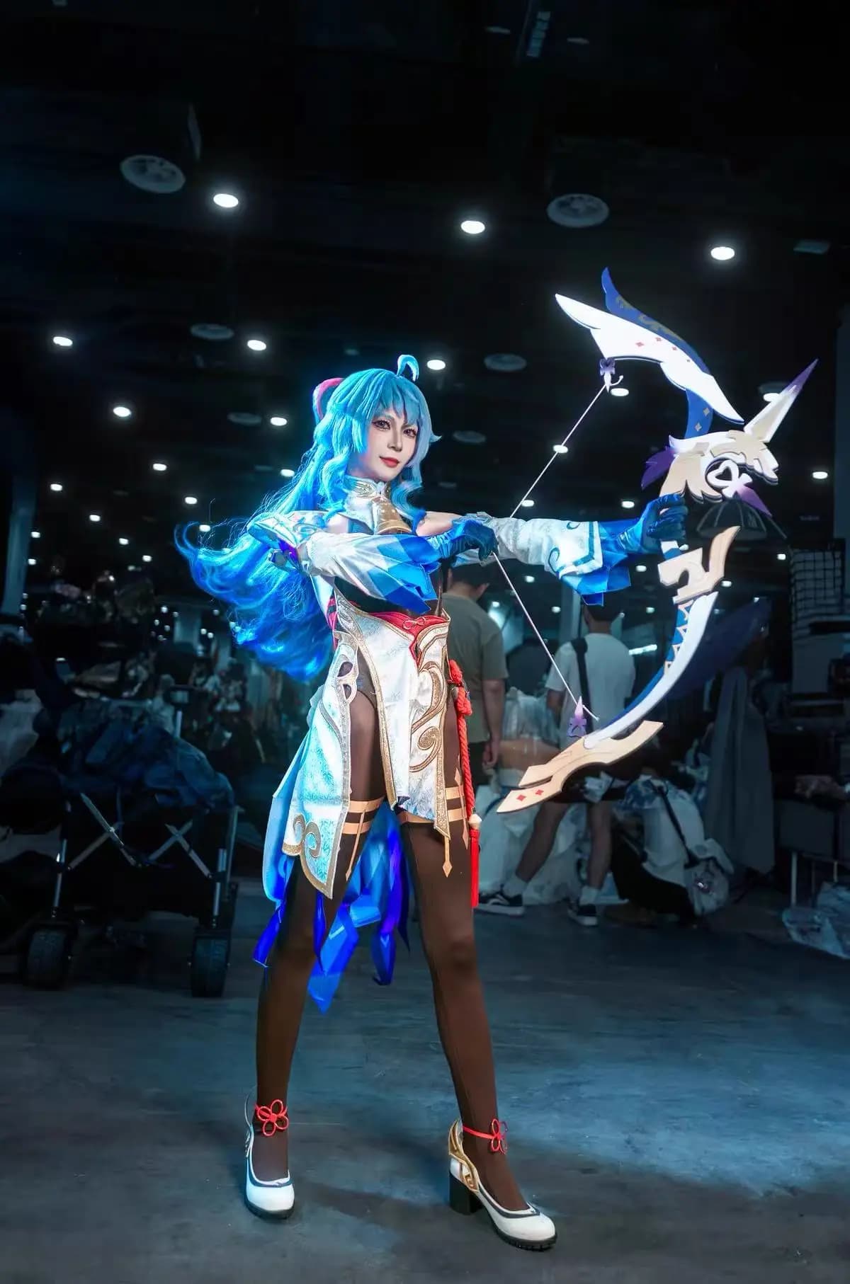 Ganyu Cos Bow and Arrow Weapons Game Genshin Impact Cosplay Prop Halloween Christmas Fancy Party Costume Accessories