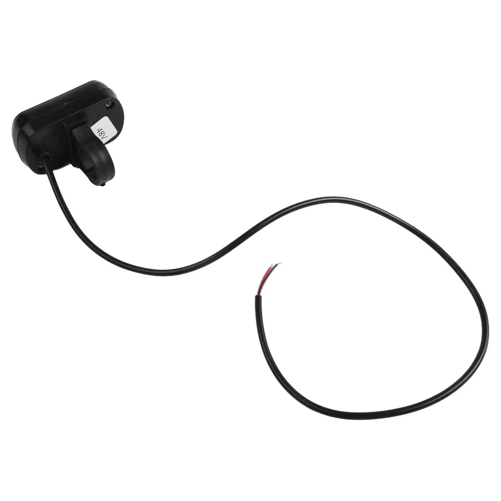 Contatore di Potenza per Veicoli Elettrici 48V Nero Come Mostrato, Display Batteria, Facile da Installare, Ricambio per Scooter