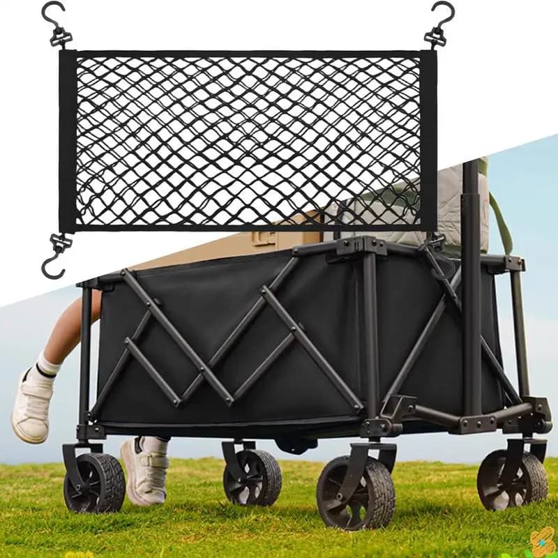 Rete portaoggetti elastica per auto Carrello portaoggetti pieghevole Organizzatore Rete di carico resistente Tasca portaoggetti universale per bagagli trolley