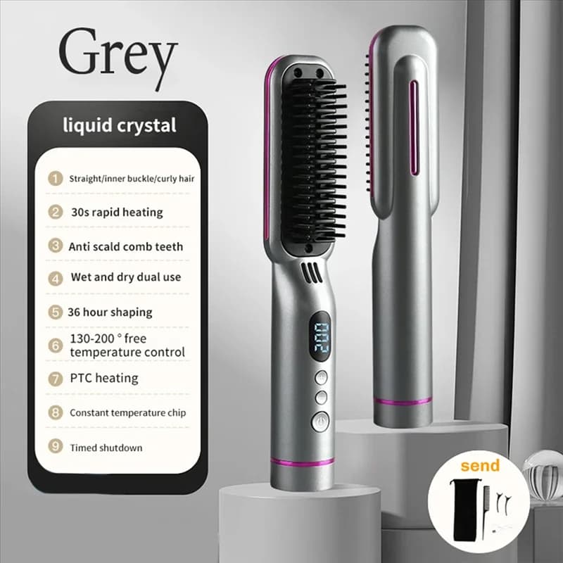 A93E-Smooth Hair Smooth for wet and dry hair comb for care and styling Hair combs Portable Hair Grey