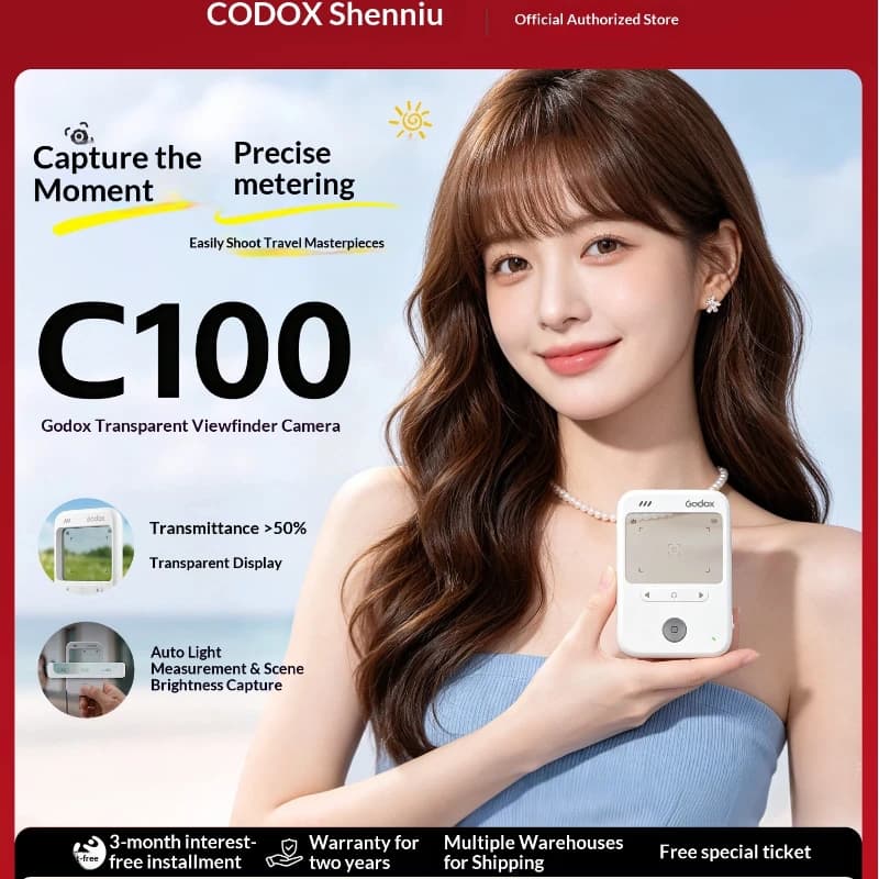 Godox C100 Light Meter Camera Transparent Viewfinder Support Photo Video Precise Light Measuring For Photography Enthusiasts