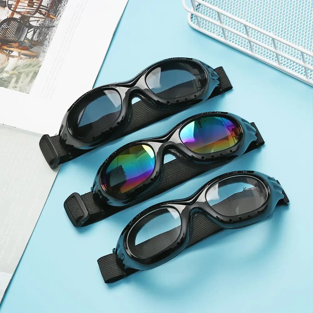 2 pezzi protettivi unisex antipolvere occhiali da sci sport all'aria aperta moto ciclismo montatura per lenti occhiali da sole antivento occhiali
