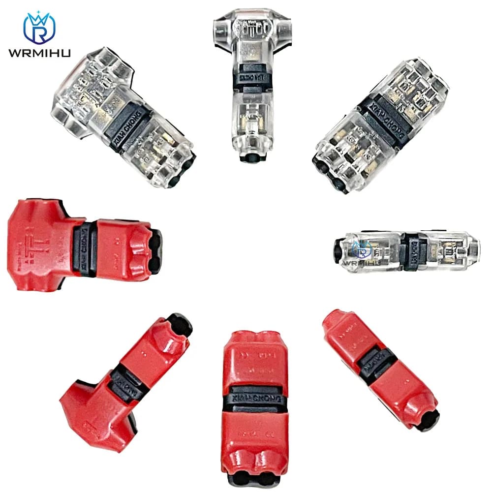 T2 2Ppin Low Voltage Dual Wire Plug in Interconnects No-Stripping Quick Cable Detachable Automotive Terminal Led Strip Connector