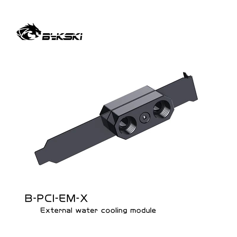 Bykski B-PCI-EM-X Modulo di posizionamento PCI per case PC, per costruzione di circuiti di raffreddamento a liquido esterni con connettori G1/4"