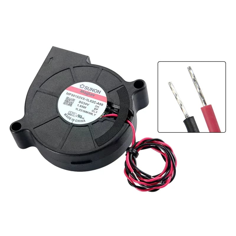 Ventola per Stampante 3D Sunon 5015 24V 0.41A, Ventola Centrifuga DC a Doppio Cuscinetto 5015S per Voron Stealthburner