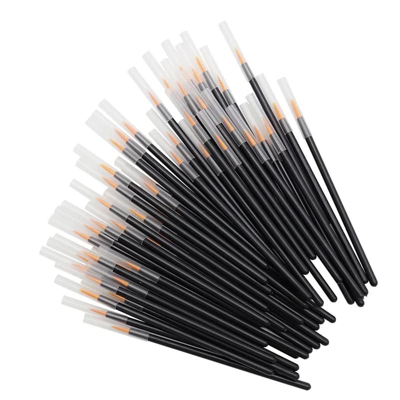 50pcs Nail Gel Liner Brushes Nail Art Brush Eyeliner Eyeline Makeup Tools Manicure Disposable Painting Pen Beauty Tool