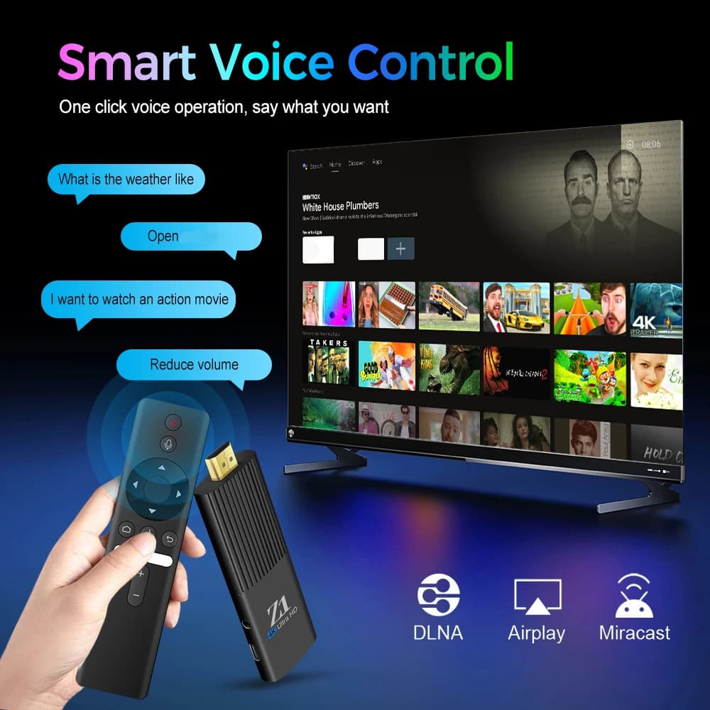 TV Stick New Android 15.0 8GB 128GB Z1 PK MX10-F3 WiFi 5G Allwinner H313 Good Price Mini BT5.0 1080P 8K 4K TV Stick IPTV