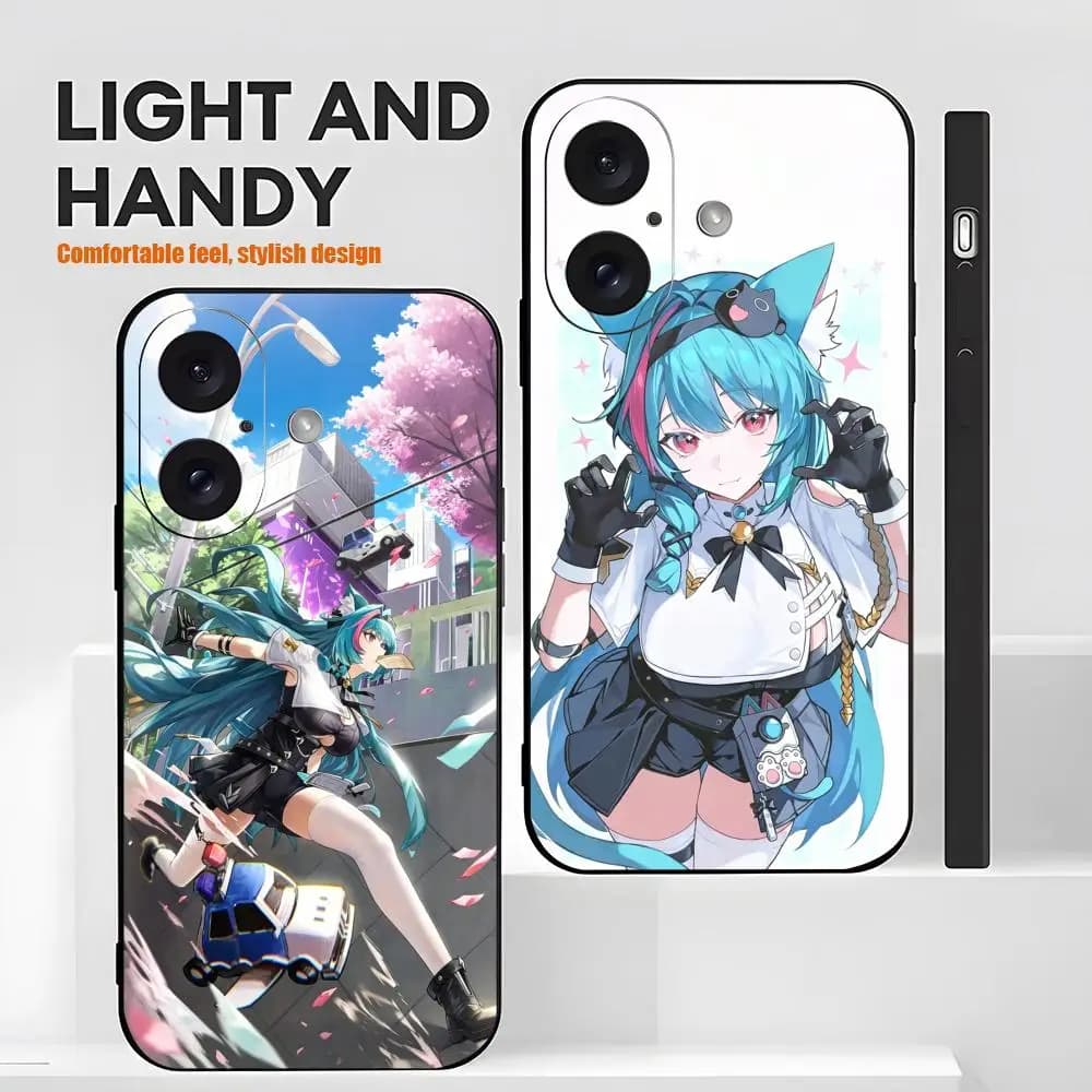 Hot Game NTE Mint Phone Case For iPhone 17 16 15 14 13 12 X XR XS 8 Plus Mini Pro Max Soft black Shockproof Cover