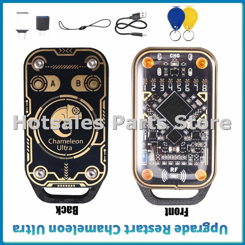 Emulatore di Smart Card Chameleon Ultra Aggiornato, Lettore di Chip RFID + 2 Portachiavi XUID, Decodificatore di Carte 125K 13.56M, Duplicatore NFC-ABRM