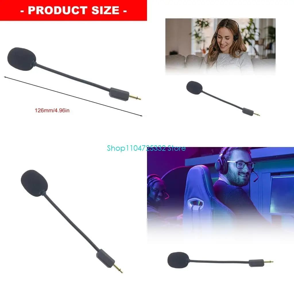 Microfono P5EA per cuffie da gioco V2 Microfono staccabile con cancellazione del rumore da 3,5 mm