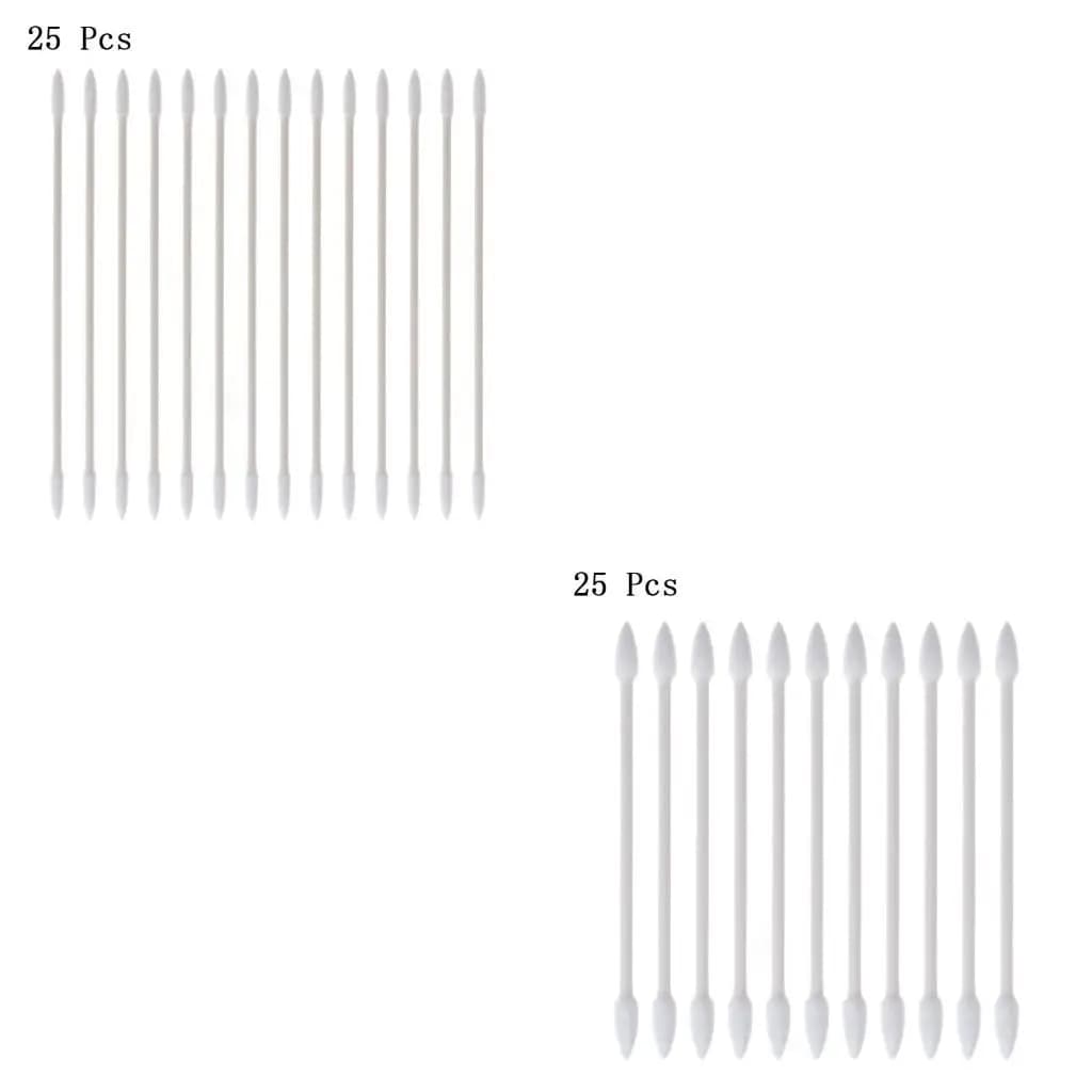 25PCS Cleaning Swabs Tip with Wooden Handle for Earphone for Smart Phone