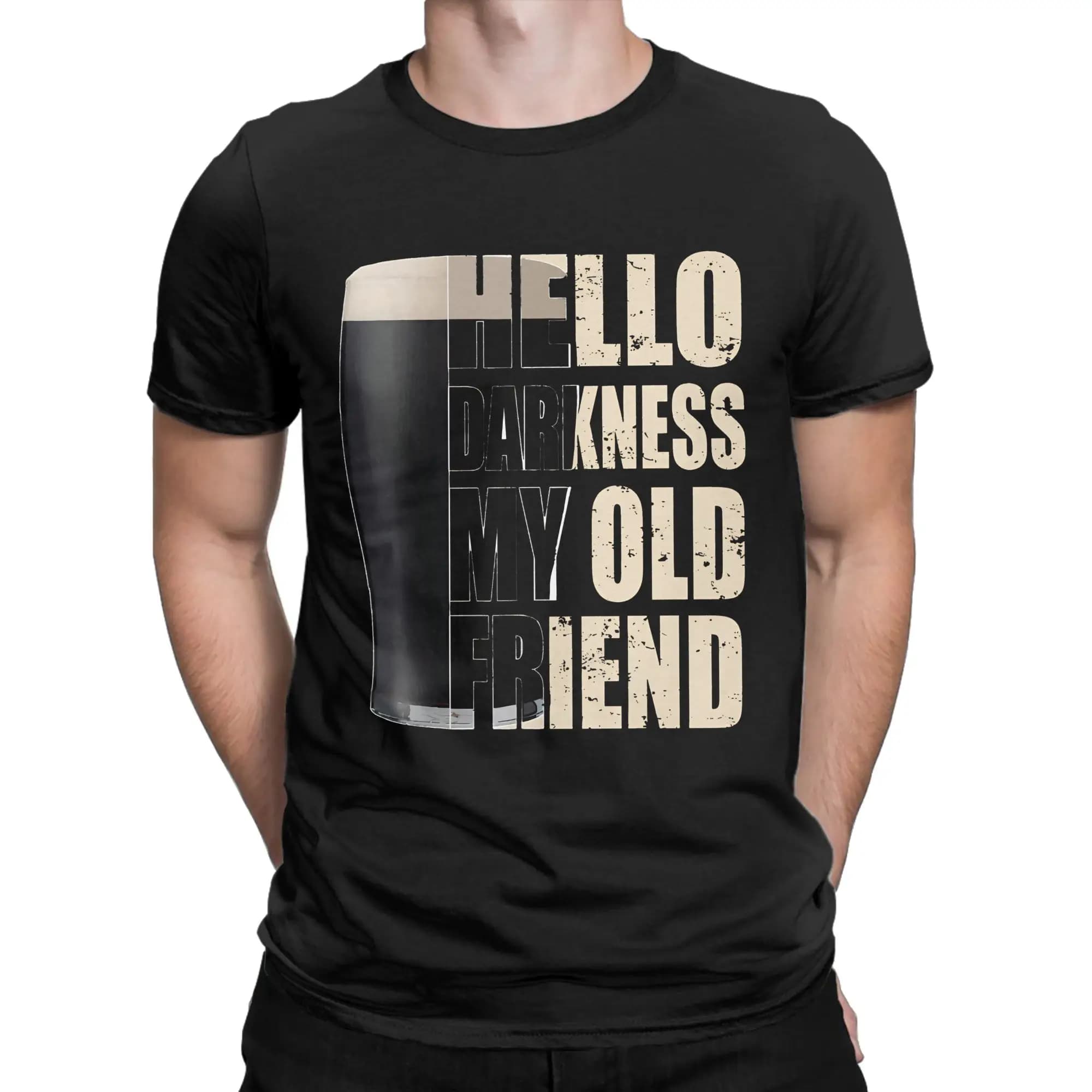 T-shirt Hello Darkness My Old Friend 2 per uomo e donna, abbigliamento in cotone stampato, girocollo, manica corta