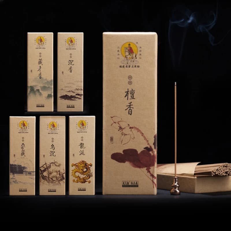 Bastone di Joss naturale legno di sandalo di lunga durata Ambergris Agarwood culto Buddha casa/camera da letto/calmante/purificante aromaterapia all'aria