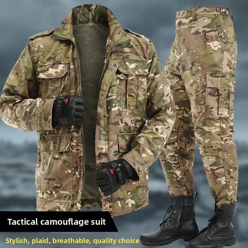 Hunting Hiking Sports Uniform Men's Tracksuit Outdoor tactical Suit Black Python Wear-resistant Overalls Labor Insurance Cloth