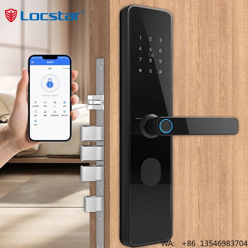 Nuova Serratura Intelligente Locstar 6085 con Impronta Digitale e Controllo Remoto per Ingresso Casa e Appartamento
