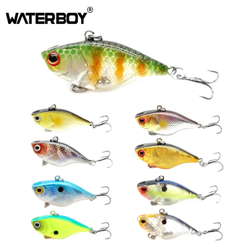 WATERBOY 1 pz 4cm 4.6g Mini VIB esca da pesca Rattlin Vib esca dura Wobbler Crankbait Isca pesce persico artificiale