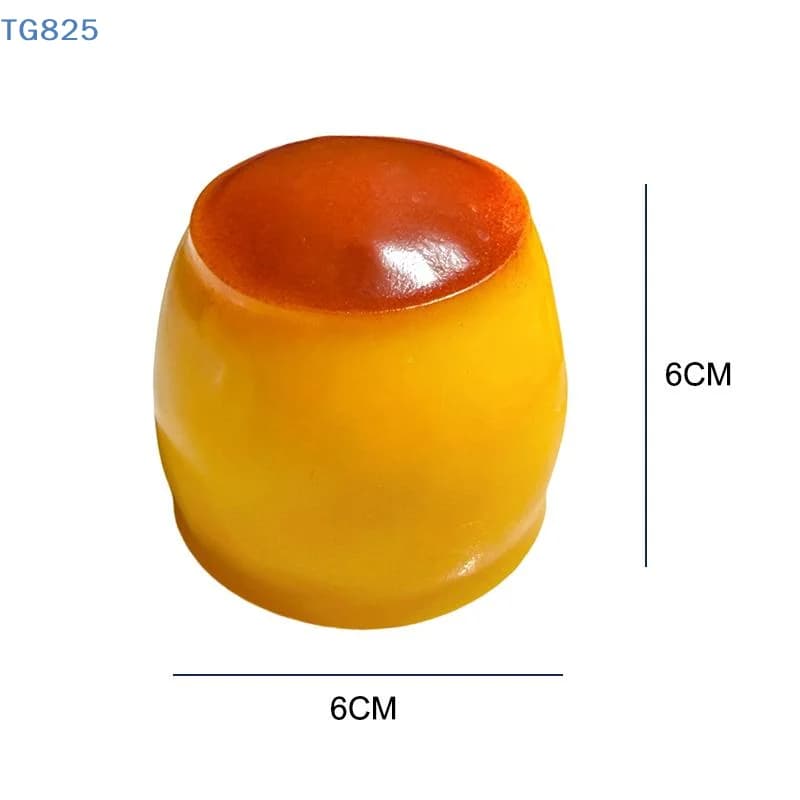【AN】【SA】Pudding Stress Ball Food Shaped Squeeze Fidget Toy ASMR Sensory Stress Relief For Kids Adults Gift
