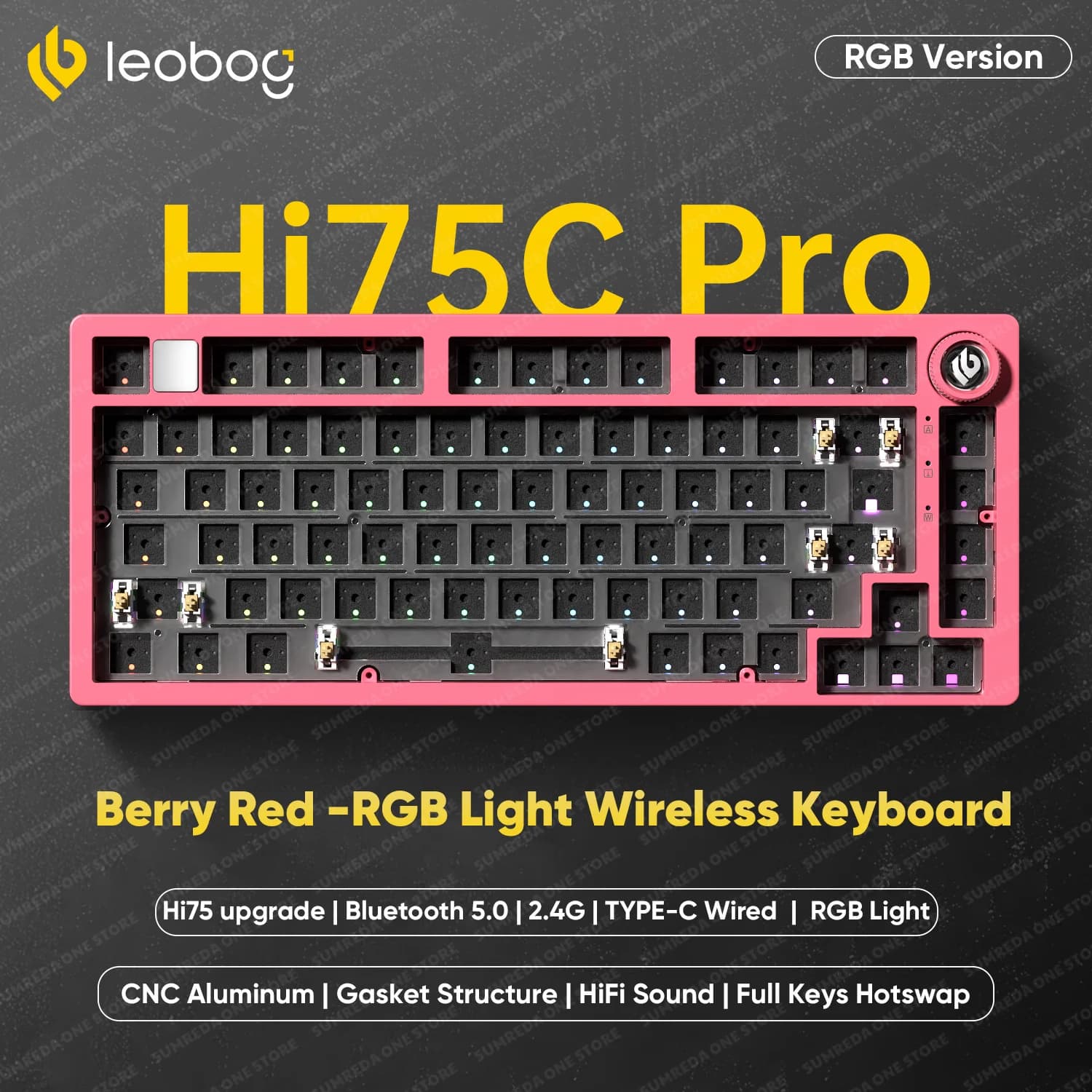 NUOVO Leobog Hi75C Hi75C Pro Kit tastiera meccanica wireless in alluminio Gaming Bluetooth 2.4G Wired Hotswap Gamer Tastiera RGB