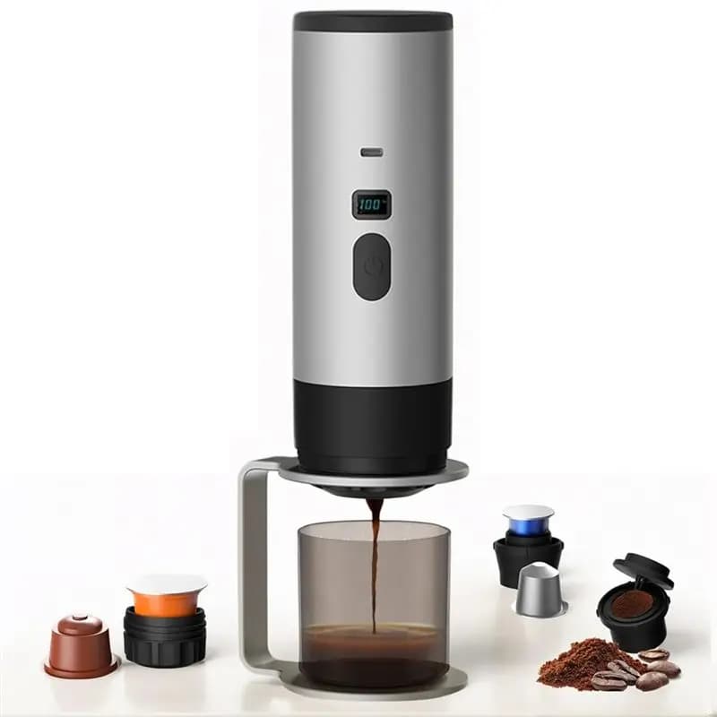 B15C For Travel 3 In 1 Coffee Maker, Mini Espresso Machine Portable Self-Heating For Car, Hiking Camping,Office Use