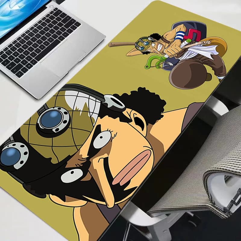 Tappetino per Mouse Grande One Piece, Nuovo Tappetino da Scrivania Nero per Computer, Tastiera, Laptop, Accessori per Gaming