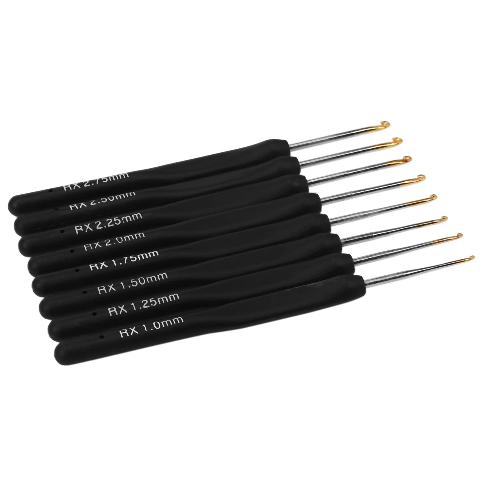AB11-16Pcs / Set Black Knitting Needles Plastic Handle Crochet Hooks For Knit DIY Craft Loom Tool Weaving Kit Braid
