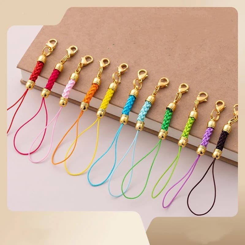 10 pieces string keyring with jump ring lariat cord for diy keychain crafts creation jewelry wholesale supplies